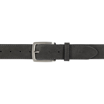 K4008KB | Men's Belt in Leather Lining Pu Finish. Anthracite color. Size: 125 x 3.8 x 0.5 cm (waist 110 cm). Packaging: hard bottom/cover Gift Box