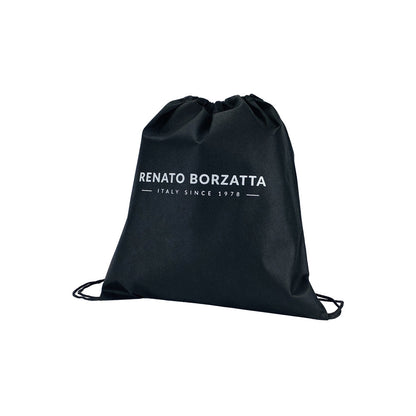 RB2002D | Nylon/Vera Leather Shoulder Bag, with light grain. Zipper closure and adjustable shoulder strap - Blue color - Size: 15.5 x 21 x 7 cm. Packaging: Non-Woven Fabric Bag