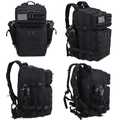 45L Tactical Backpack with Built-In Cooler Black
