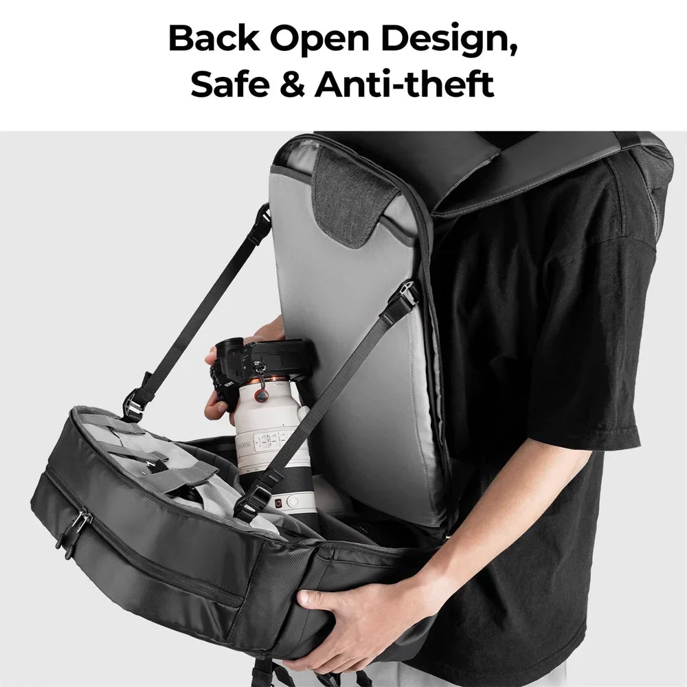 Camera Backpack for Camping Black