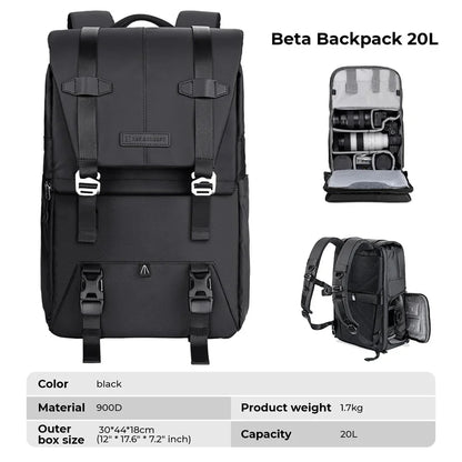 Camera Backpack for Camping Black
