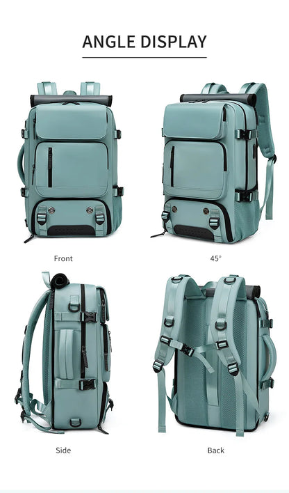 Ultimate Waterproof Travel Backpack with USB Charging & Independent Shoe Compartment - Perfect for Adventurers!