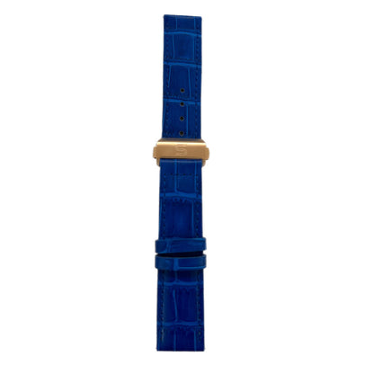 Blue Leather - Rosegold Clasp-0