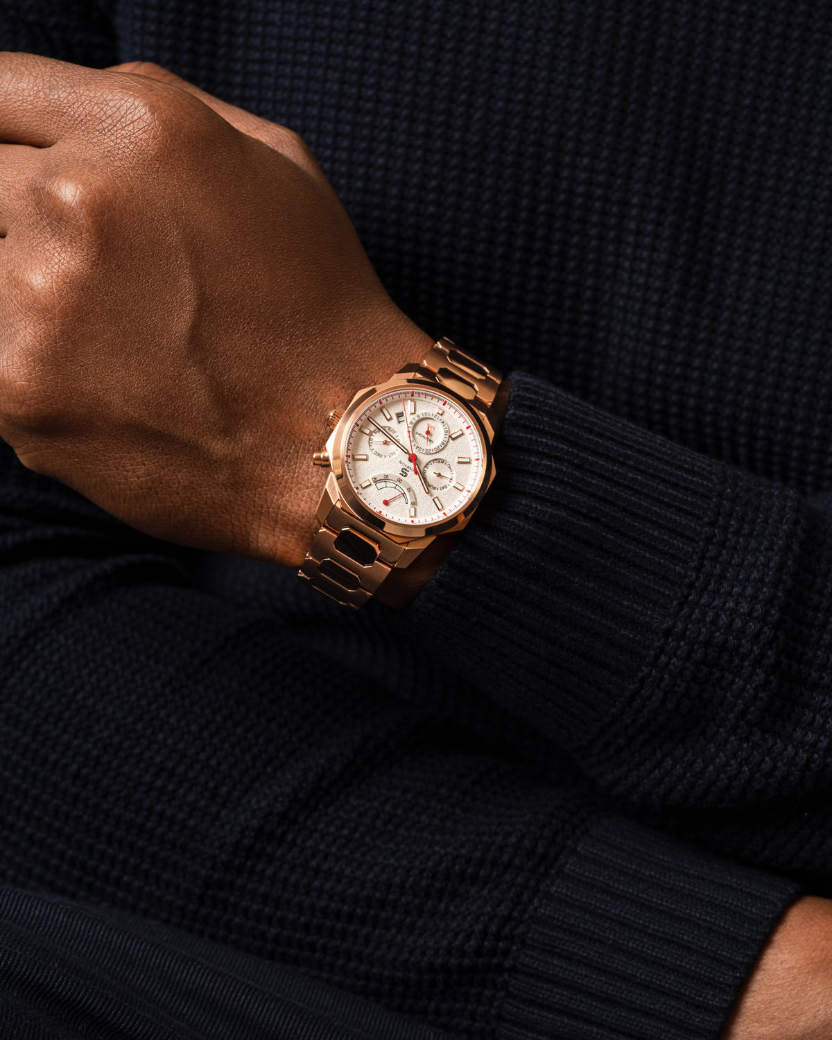 SOVRYGN Calendar Rose - White Watch
