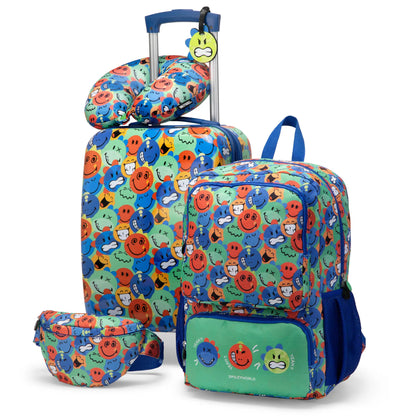 Kids Adventure 18" 5-Piece Carry-on Suitcase Set