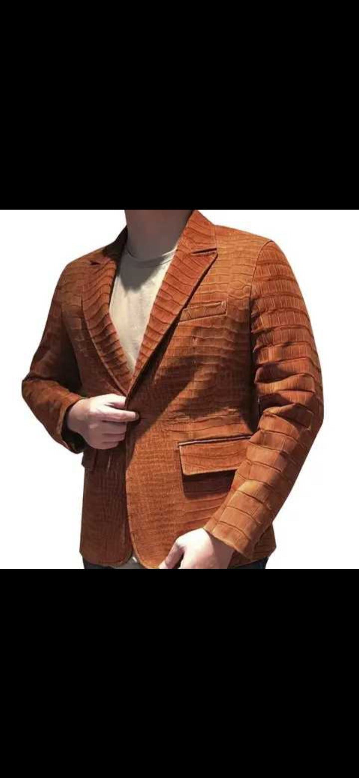 DON JOHN Crocodile Jackets Handmade Men's