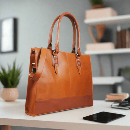 The Signature 17" Bag with Trolley Strap, Tan