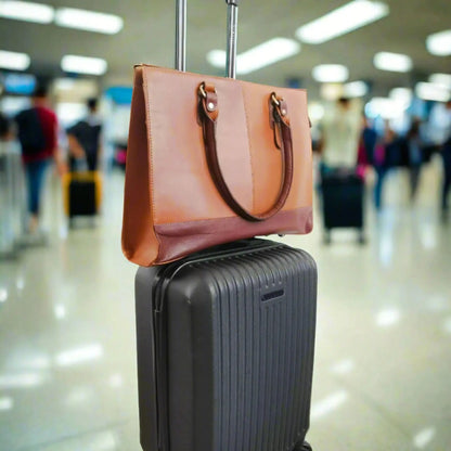 The Signature 17" Bag with Trolley Strap, Tan