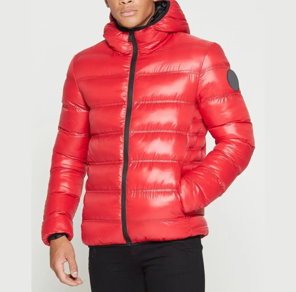 Unisex Custom Black Polyester Outdoor Puffer Jacket Men'S Winter Waterproof Zipper Closure Sheep Fur Collar Breathable Casual