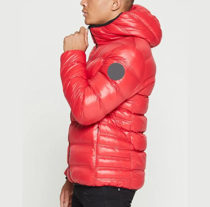 Unisex Custom Black Polyester Outdoor Puffer Jacket Men'S Winter Waterproof Zipper Closure Sheep Fur Collar Breathable Casual