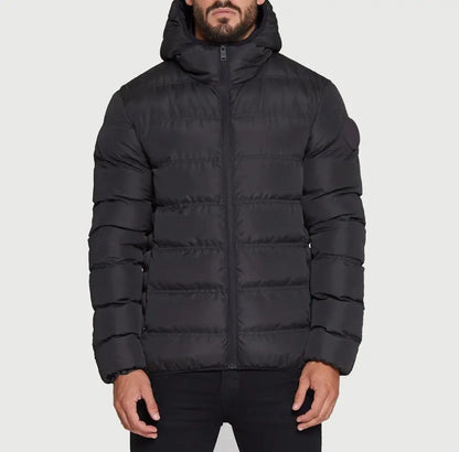 Wholesale Custom OEM Service Hooded Puffer Jacket Customized Logo Winter Jacket for Men with Pocket Men Bubble Puffer Jacket
