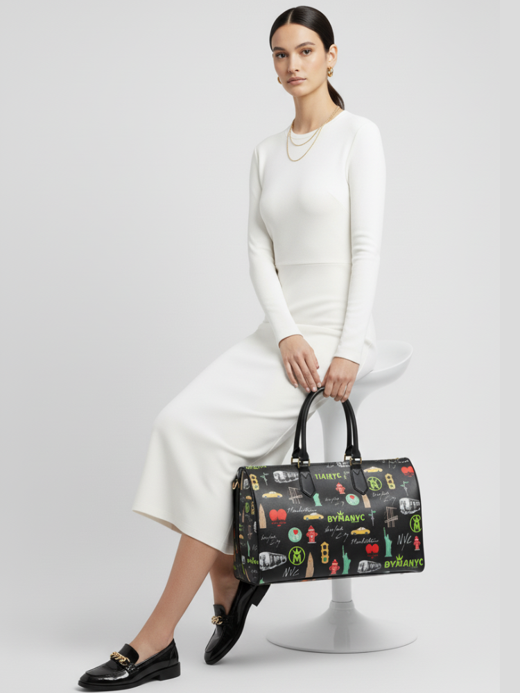 LA VIE EN ROSE Manhattan Handbag BYMANYC ® New York Vegan Elegance