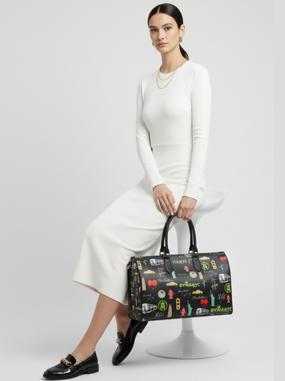 LA VIE EN ROSE Manhattan Handbag BYMANYC ® New York Vegan Elegance