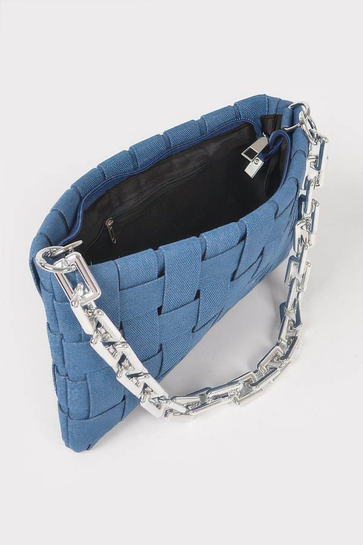 WOMEN'S BAG TRIBECA Denim Braided Chain Shoulder – BYMANYC ® New York