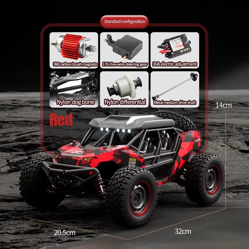 Made in China 1/16 4CH Cheap Adult Toy with Spare Tire Electric Remote Control High-Speed Off-Road Desert Rc Car Kit