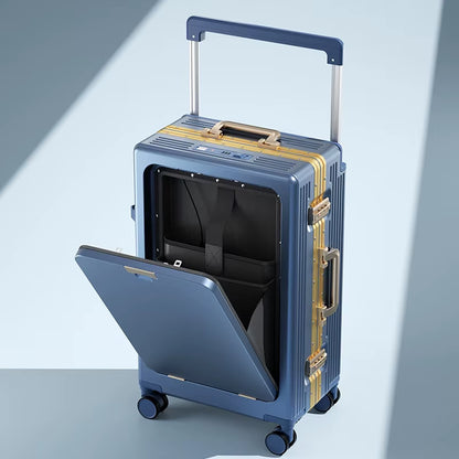 Universal Wheel Aluminum Frame Mount Case Travel Box Business Front Opening Large Capacity Suitcase Dropshipping Trunk Package