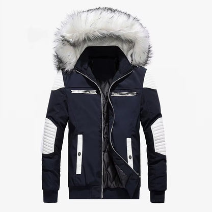 2025 Men Winter Jacket Streetwear Camouflage Thicken Warm Men'S Hooded Casual Hip Hop Ribbons Male Parkas Outerwear ABZ521
