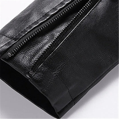 2023 Mens Leather Jackets Casual High Quality Classic Motorcycle Bike Jacket Men plus Thick Coats Spring/ Autumn Chaqueta Hombre