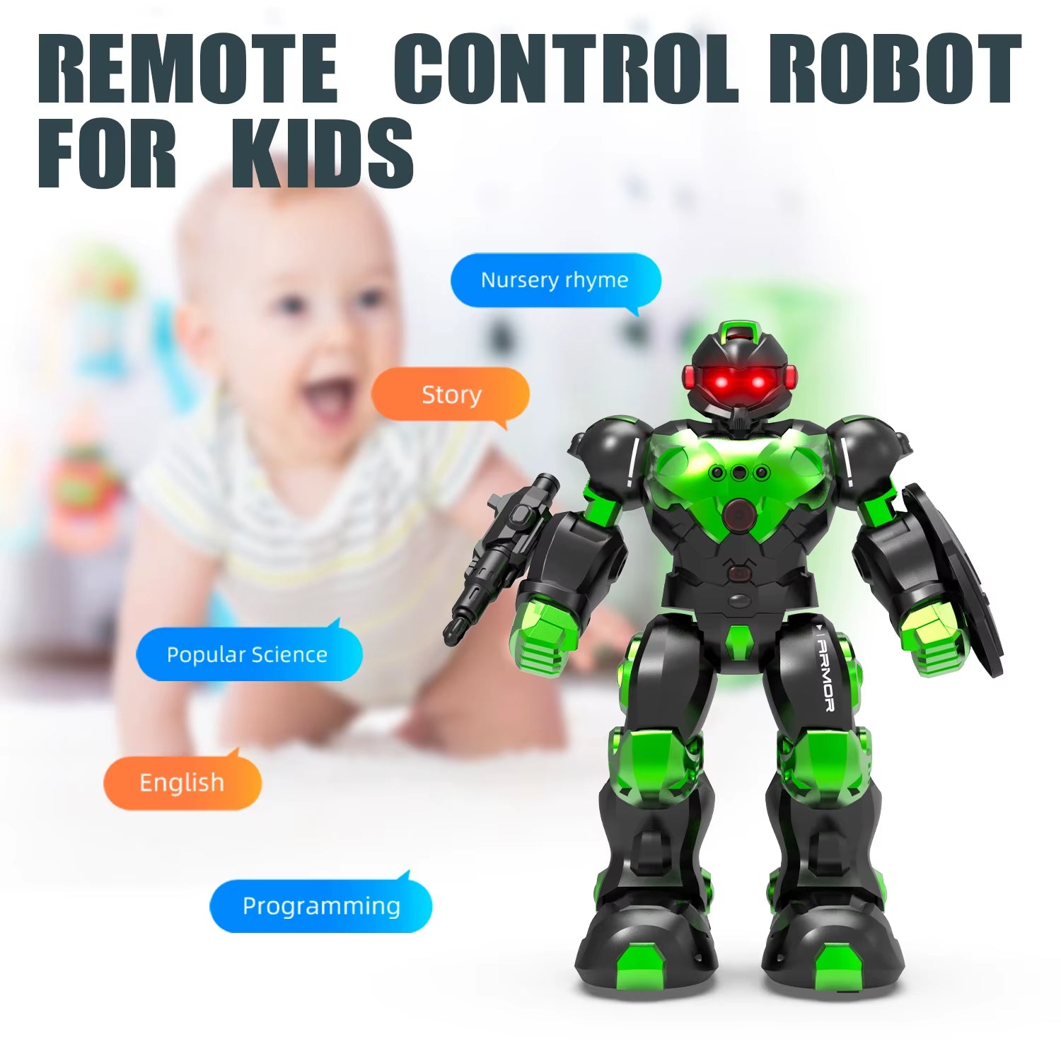 Remote Control Robot Intelligent Programmable Robot Dancing Singing Gesture Sensing RC Robot