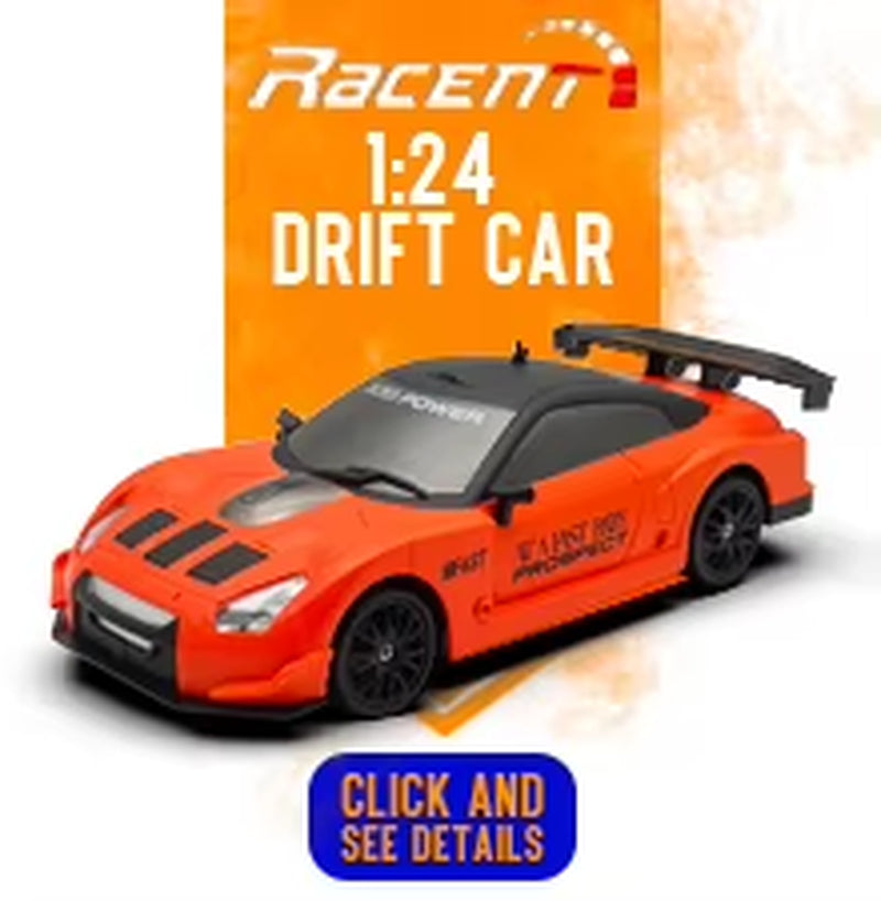 Kids 2.4G Remote Control Car Toys Simulation RC Racing Vehicle Model Toy 1:24 Radio Control High Speed Drift Car Toys