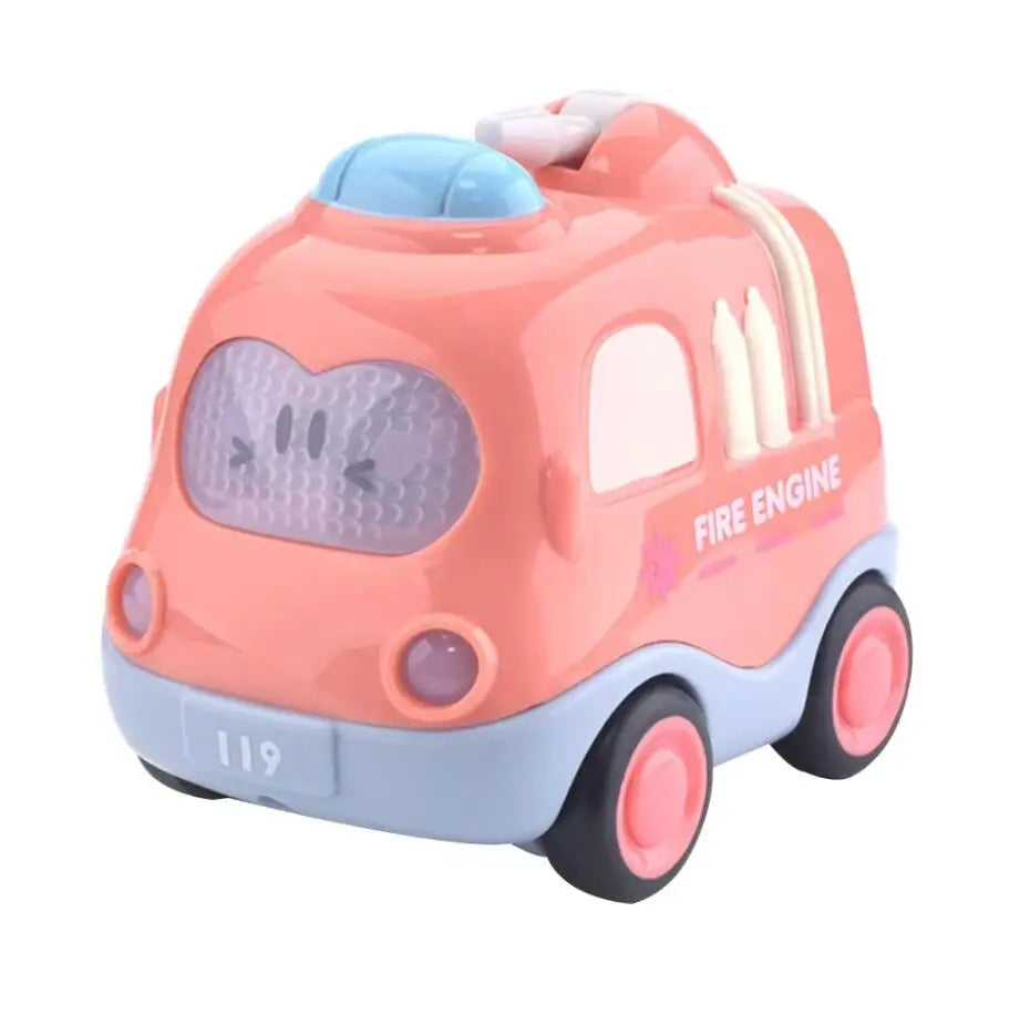 Baby Animal Car Toys for Toddlers 1 2 3 Years Light up LED Toy Pull Back Car with Visible Gear Birthday Gifts for Kids Boys Girl