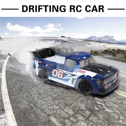 Remote Control Car 1/14 Scale RC Drift Car 2.4Ghz 4WD High Speed Drift Truck Gifts for Adults and Kids Electric Blue 4 Channels