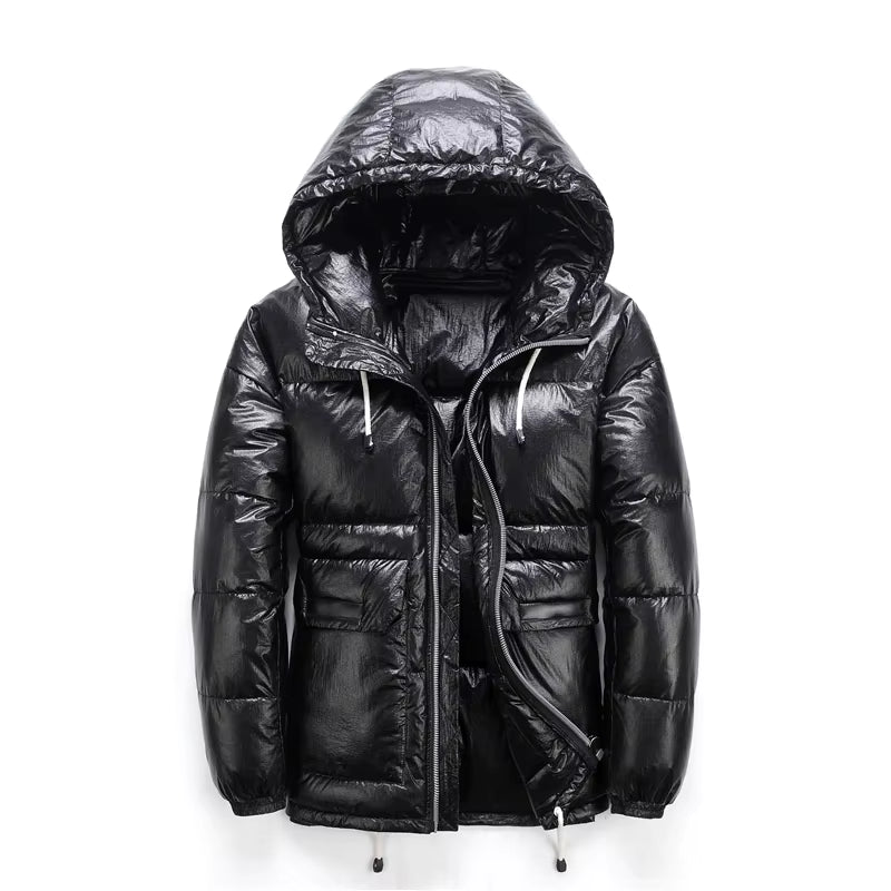 New Winter Men'S Women'S down Jacket High Quality Hooded Casual Coat Thick and Warm Men'S Winter Clothing