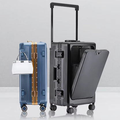 Universal Wheel Aluminum Frame Mount Case Travel Box Business Front Opening Large Capacity Suitcase Dropshipping Trunk Package