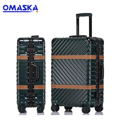 2020 Popular Waterproof 20/24/28 Inch 100% PC Hard Shell Aluminum Frame TSA Vintage Suitcase Luggage