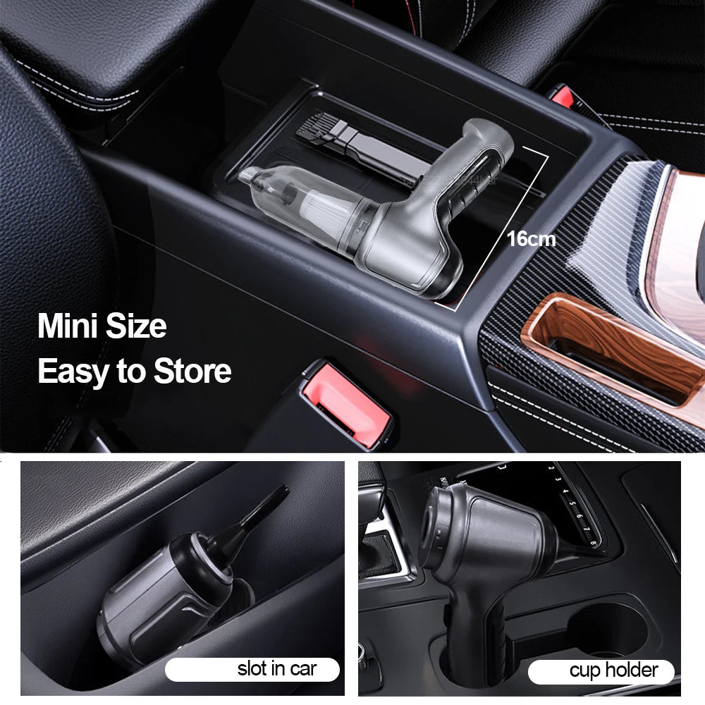 Car Vacuum Cleaner Powerful Wireless Car Vacuum Cleaner 95000PA Strong Suction Handheld Wireless Vehicle Vacuum Cleaner for Car