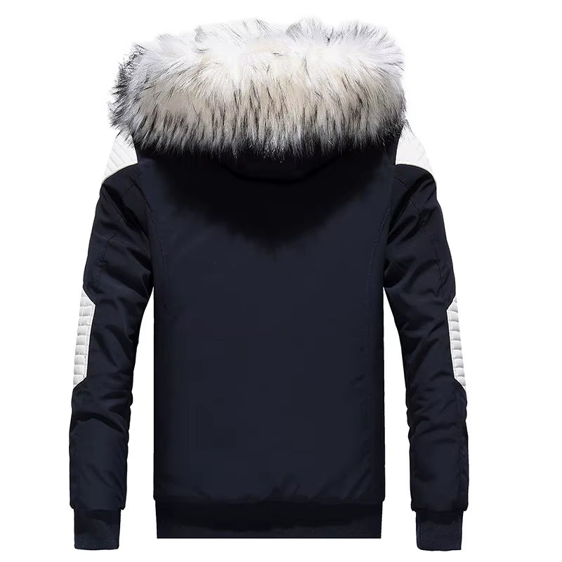 2025 Men Winter Jacket Streetwear Camouflage Thicken Warm Men'S Hooded Casual Hip Hop Ribbons Male Parkas Outerwear ABZ521