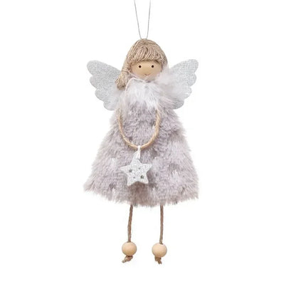 New Year Angel Doll Christmas Tree Hanging Ornaments Decor Christmas Elk Pendants Decoration for Home Navidad 2021 Car Ornament