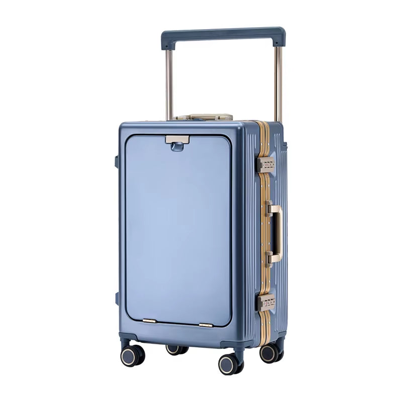Universal Wheel Aluminum Frame Mount Case Travel Box Business Front Opening Large Capacity Suitcase Dropshipping Trunk Package