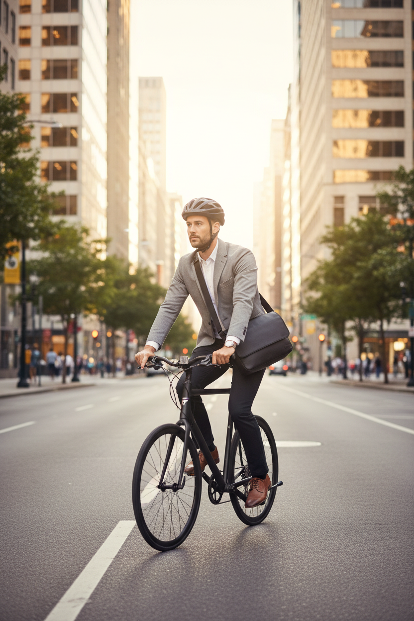 Contrast Messenger Bag - City Bike