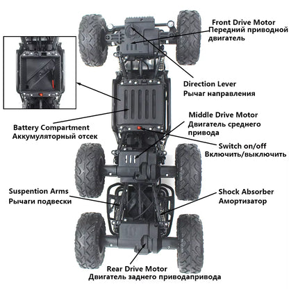 Original 1625 4WD Wi-Fi RC Toy Car Bubble Car Machine 4X4 Drive Rock Crawler Includes Charger-Perfect Christmas Gift