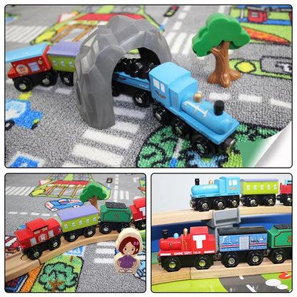 Magnetic Train Toys Wooden Train Accessories Anime James Locomotive Car Railway Vehicles Track Trains Toys Kids Gifts