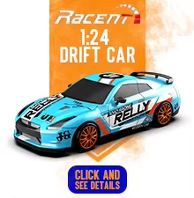 Kids 2.4G Remote Control Car Toys Simulation RC Racing Vehicle Model Toy 1:24 Radio Control High Speed Drift Car Toys