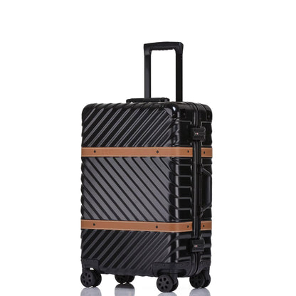 2020 Popular Waterproof 20/24/28 Inch 100% PC Hard Shell Aluminum Frame TSA Vintage Suitcase Luggage