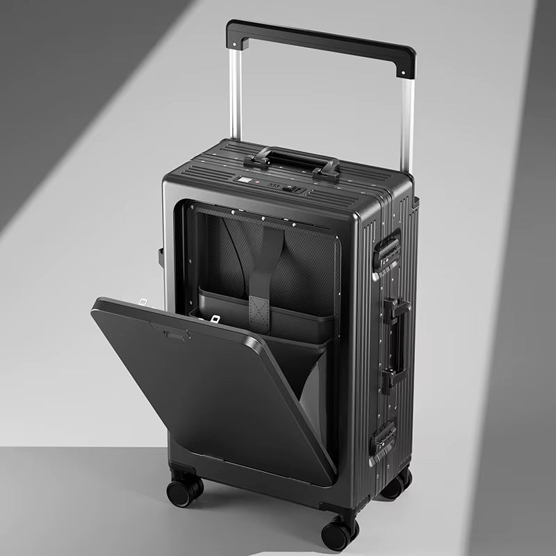 Universal Wheel Aluminum Frame Mount Case Travel Box Business Front Opening Large Capacity Suitcase Dropshipping Trunk Package