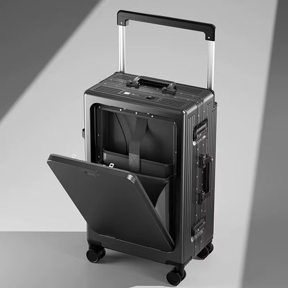 Universal Wheel Aluminum Frame Mount Case Travel Box Business Front Opening Large Capacity Suitcase Dropshipping Trunk Package