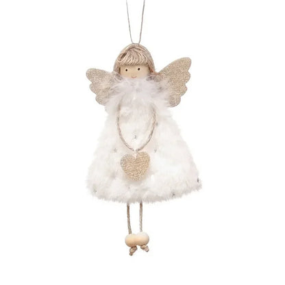 New Year Angel Doll Christmas Tree Hanging Ornaments Decor Christmas Elk Pendants Decoration for Home Navidad 2021 Car Ornament