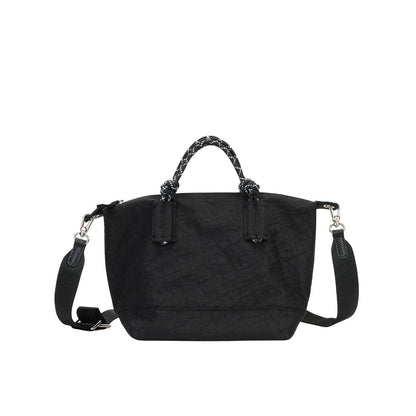 Twisted Rope Crinkle Nylon Tote & Crossbody Bag