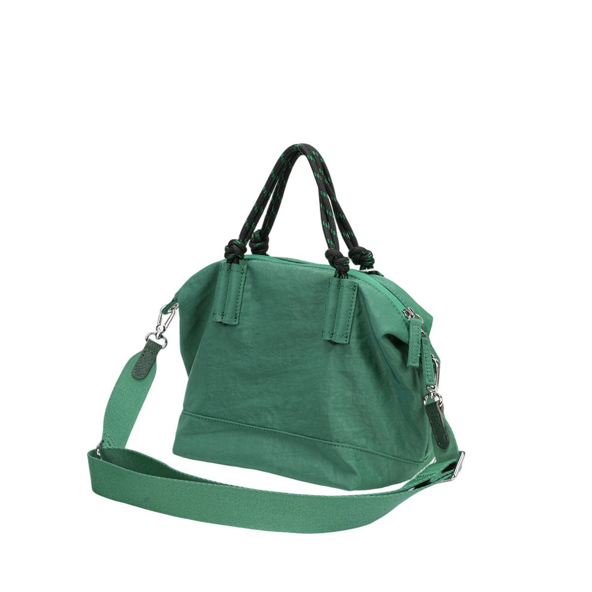 Twisted Rope Crinkle Nylon Tote & Crossbody Bag